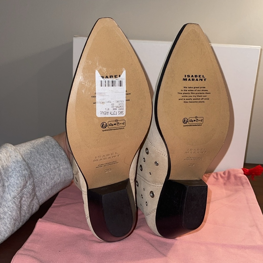 ❗️ $1000 Isabel Marant Cream Ankle Boots❗️ - Picture 6 of 7
